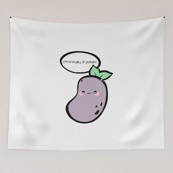 Item preview, chronically ill potato designed and sold by Feisty_Pins.