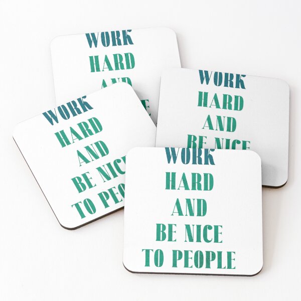 Item preview, Work Hard And Be Nice To People Motivational Inspirational Positive Life Advice designed and sold by RetroMini2026.