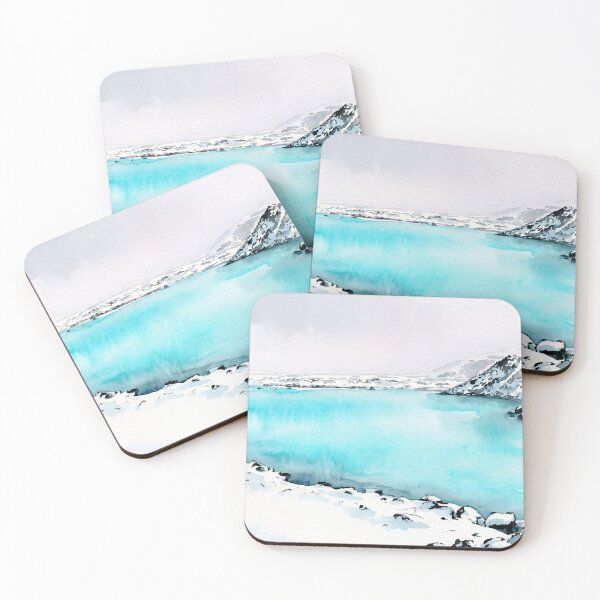 Item preview, Blue Lagoon, Iceland — Watercolour Style Portrait designed and sold by InkAndLatitude.