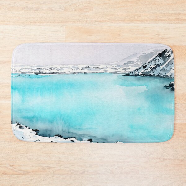 Item preview, Blue Lagoon, Iceland — Watercolour Style Portrait designed and sold by InkAndLatitude.