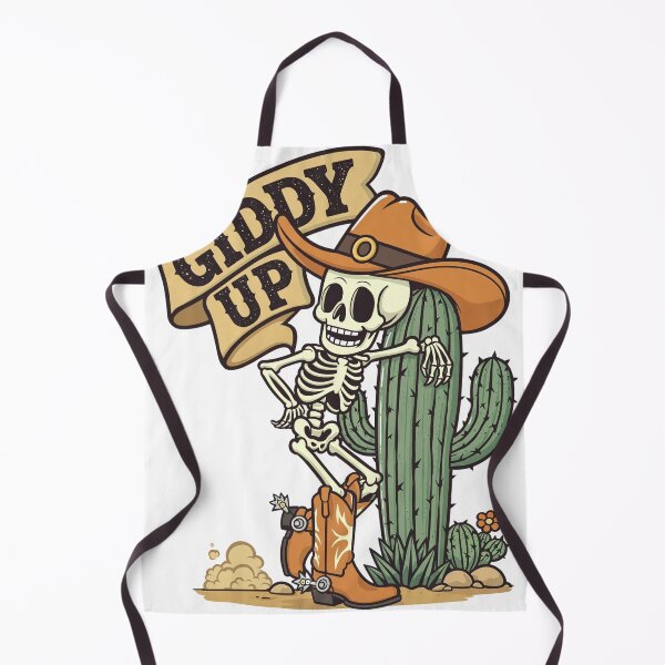 Item preview, Vintage Western Gothic Skeleton Cowboy Giddy Up designed and sold by  Bold Border Studio..