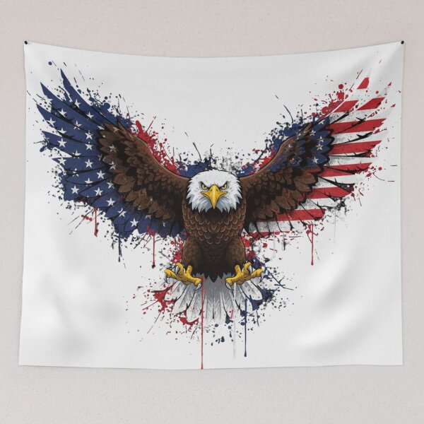 Item preview, USA 250 Years of Freedom Patriotic Eagle T-shirt designed and sold by SimpleJoy-SJT.