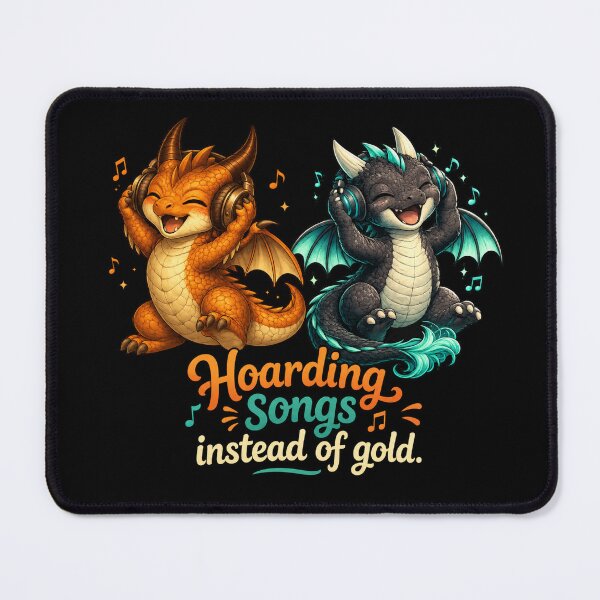 Item preview, Hoarding Songs Instead of Gold Cute Dragon Music Lovers designed and sold by Hatchling Hollow.