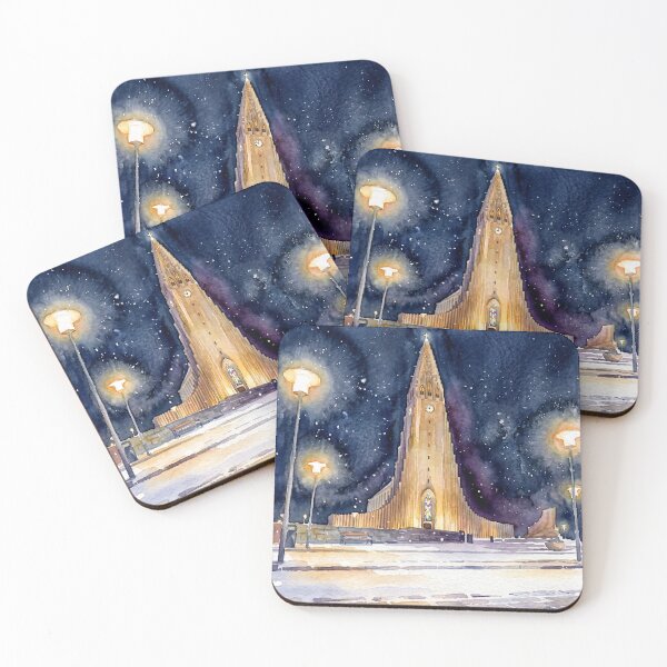 Item preview, Hallgrimskirkja, Reykjavik Iceland — Watercolour Style designed and sold by InkAndLatitude.