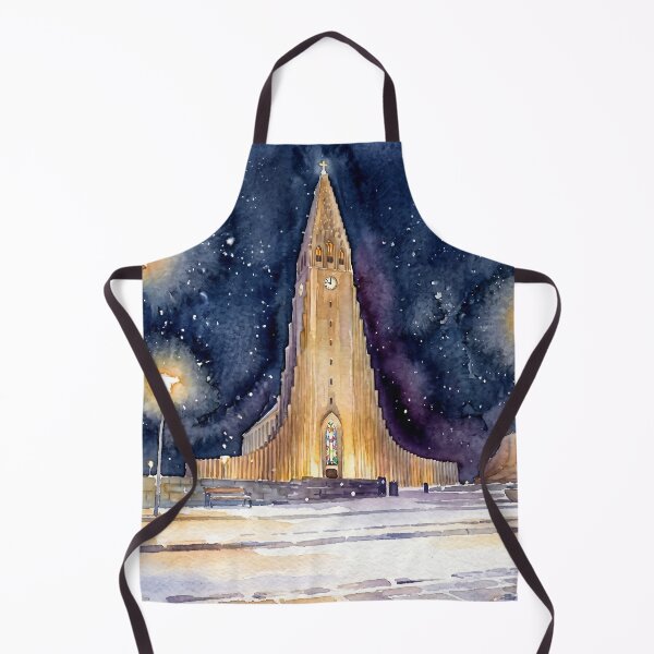 Item preview, Hallgrimskirkja, Reykjavik Iceland — Watercolour Style designed and sold by InkAndLatitude.