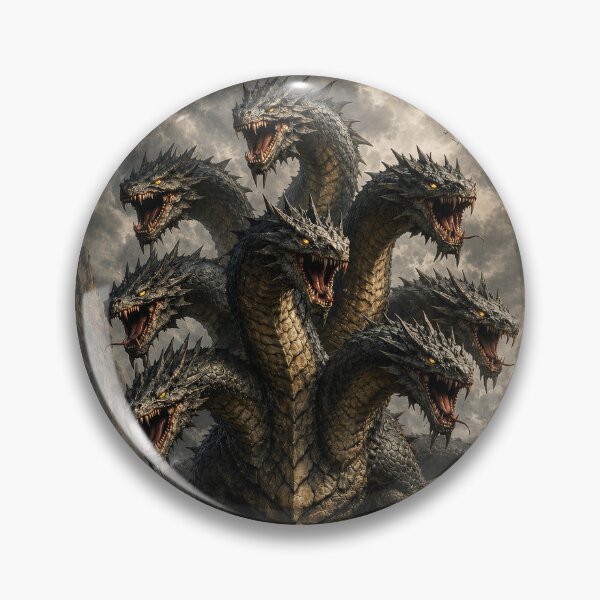 Item preview, Dark Hydra Dragon | Epic Multi Headed Monster Fantasy Art designed and sold by DrakariArt.