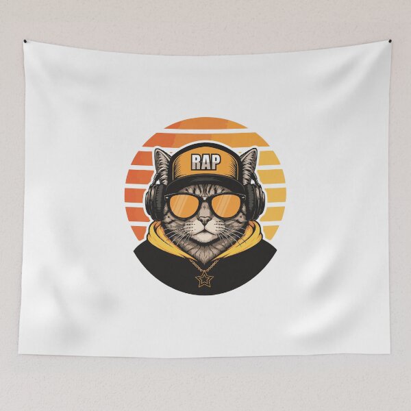 Item preview, Cat Rap Pop Art designed and sold by Artimax-Studio.