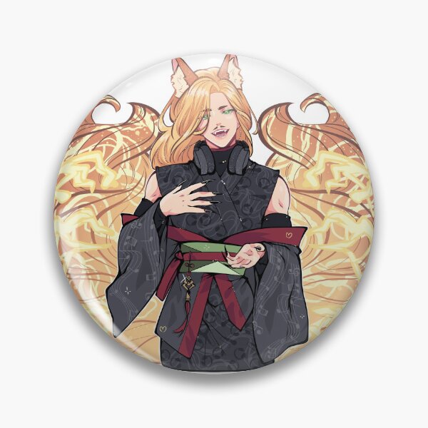 Item preview, kitsune mic designed and sold by Feisty_Pins.