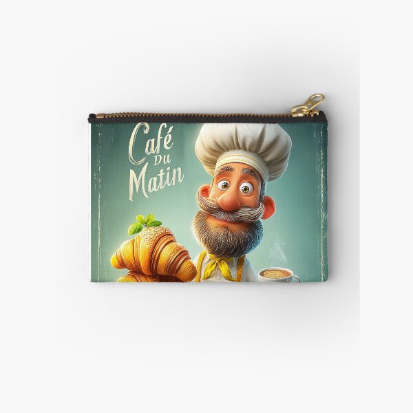 Item preview, Charming Baker with Croissants and Coffee Delight designed and sold by Artessie.