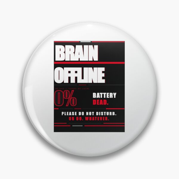 Item preview, Brain Offline 0 Percent Battery Dead Brutalist Anti Design Gen Z Sticker Tee designed and sold by Mega-Shopping.