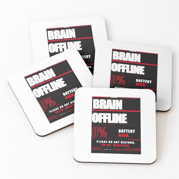 Item preview, Brain Offline 0 Percent Battery Dead Brutalist Anti Design Gen Z Sticker Tee designed and sold by Mega-Shopping.