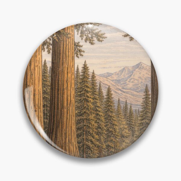Item preview, Sequoia National Park Vintage Travel Poster | California Forest Landscape Wall Art designed and sold by LinePlatePress.