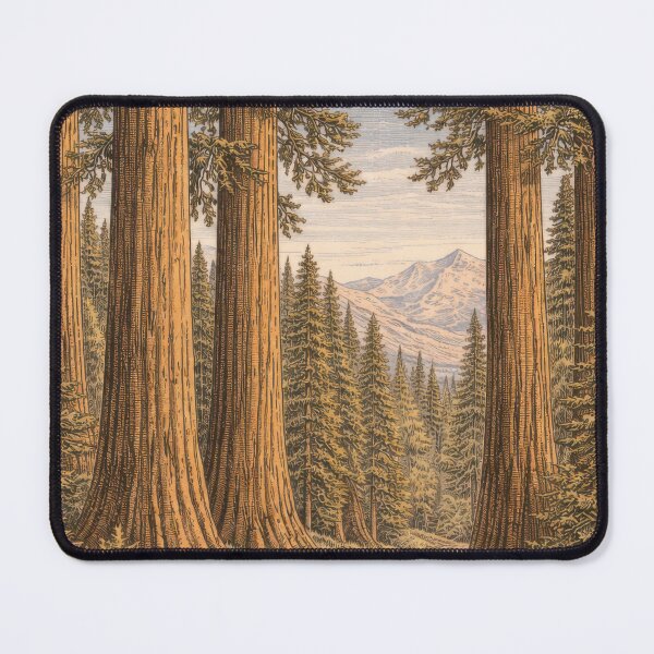 Item preview, Sequoia National Park Vintage Travel Poster | California Forest Landscape Wall Art designed and sold by LinePlatePress.