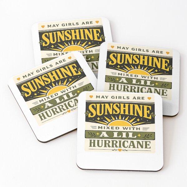 Item preview, May Girls Are Sunshine Mixed With A Lil Hurricane | Retro Birthday Design designed and sold by astersgraphics.