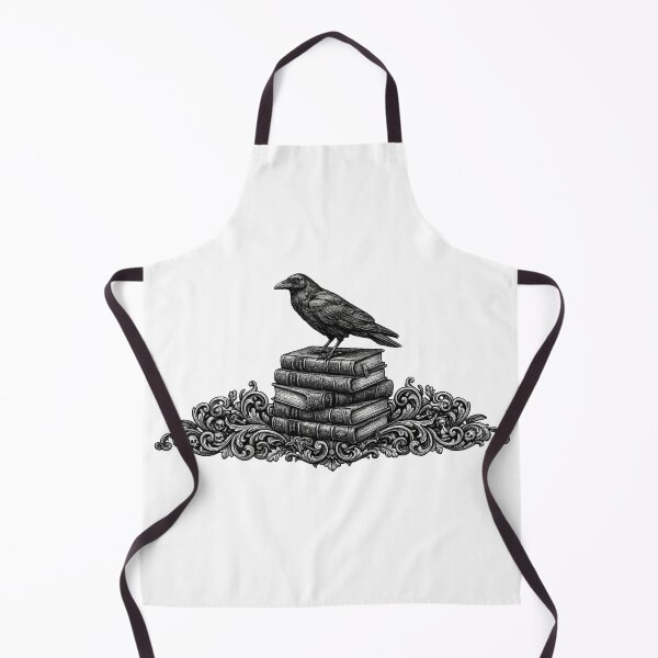 Item preview, Dark Academia Vintage Raven on Antique Book Stack designed and sold by krish-prints.