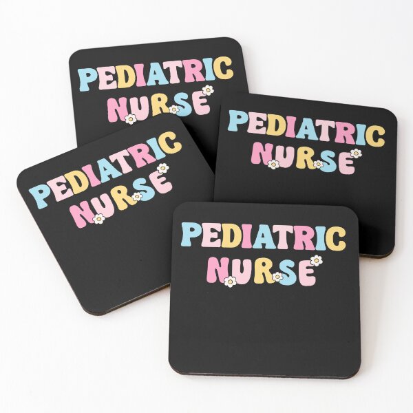 Item preview, Pediatric Nurse Pastel Colorful Text Cute Small Flower Aesthetic RN designed and sold by medoutfits.