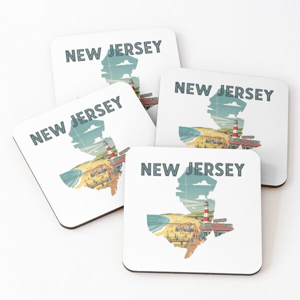 Item preview, New Jersey Retro State Pride Boardwalk & Lighthouse Design designed and sold by NCalNoveltees.