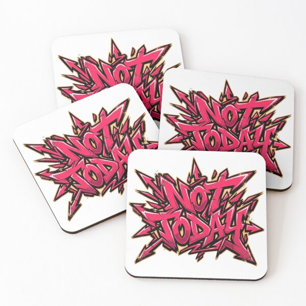 Item preview, Not Today – Graffiti Street Art Typography | Bold Urban Sticker Design designed and sold by Fernhaven.