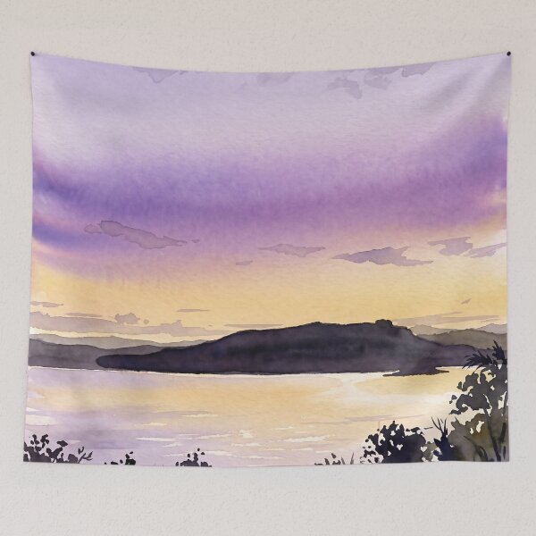 Item preview, Hamilton Island Sunset, Australia — Watercolour Style designed and sold by InkAndLatitude.