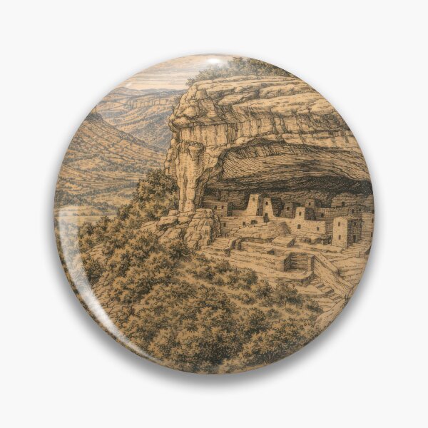 Item preview, Mesa Verde National Park Vintage Travel Poster | Colorado Cliff Dwelling Wall Art designed and sold by LinePlatePress.