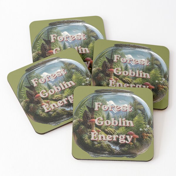 Item preview, Forest Goblin Energy - Terrarium Mushroom Forest Illustration designed and sold by plantsinnature.