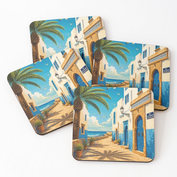Item preview, Vintage Essaouira Morocco Travel Poster | Retro Coastal Medina Wall Art | Moroccan Summer Print designed and sold by Watchyyy.
