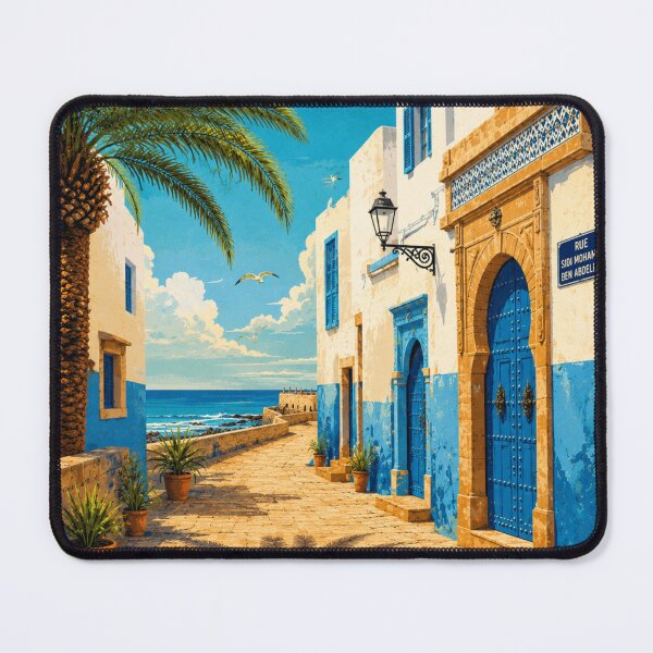 Item preview, Vintage Essaouira Morocco Travel Poster | Retro Coastal Medina Wall Art | Moroccan Summer Print designed and sold by Watchyyy.