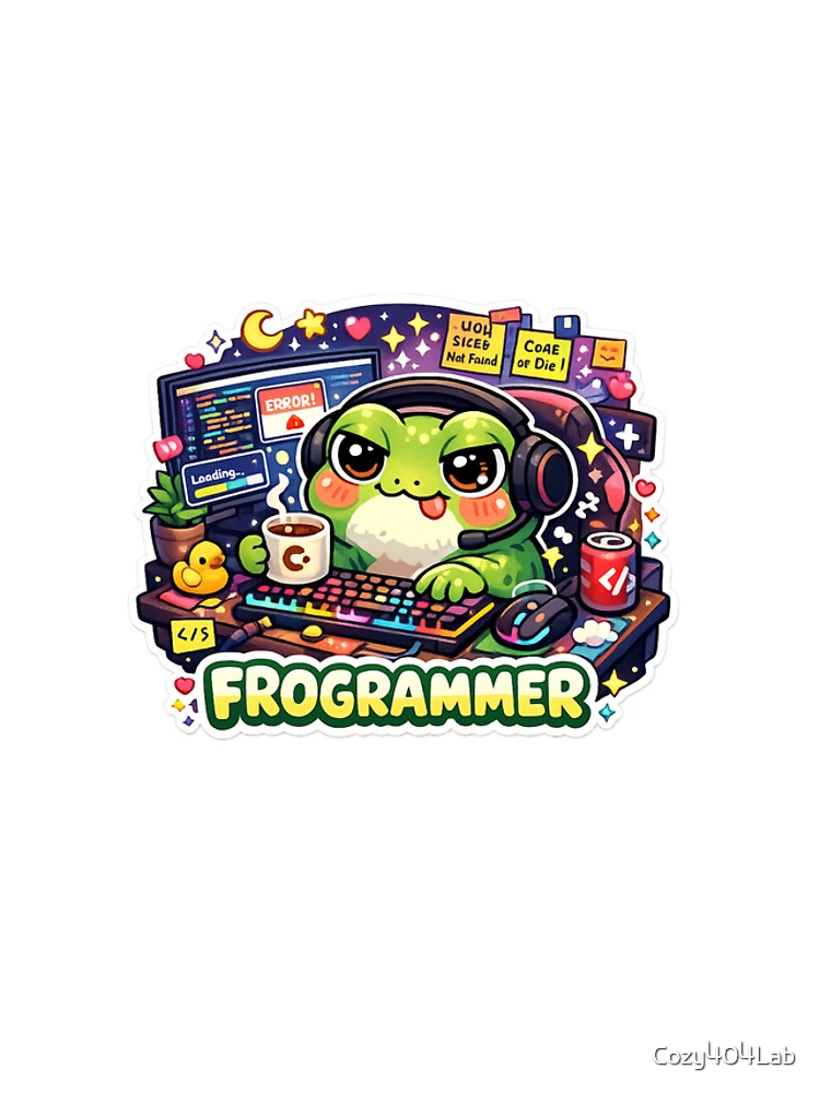 Thumbnail 4 of 4, Samsung Galaxy Phone Case, Frogrammer Cute Frog Programmer Coding Sticker designed and sold by Cozy404Lab.