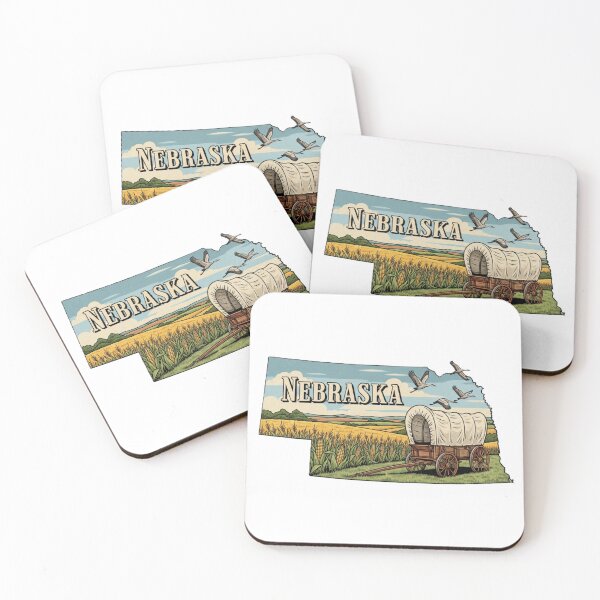 Item preview, Nebraska Retro State Pride Cornfield & Covered Wagon Design designed and sold by NCalNoveltees.