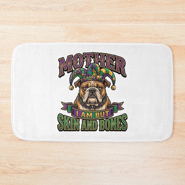 Item preview, funny lazy bulldog chonky dog mardi gras meme art designed and sold by ArtDesignTp.
