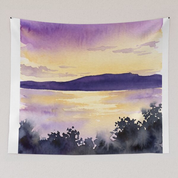 Item preview, Hamilton Island Sunset, Australia — Watercolour Style Portrait designed and sold by InkAndLatitude.