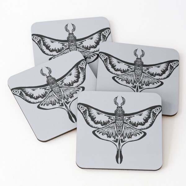 Item preview, Dark Ink Moth Sketch | Gothic Nature Illustration designed and sold by Combat the Apathy.