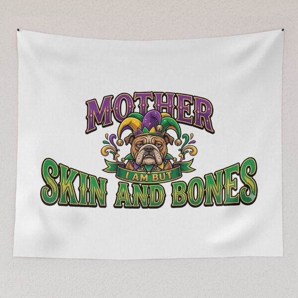 Item preview, funny chonky bulldog mardi gras lazy dog meme art designed and sold by ArtDesignTp.