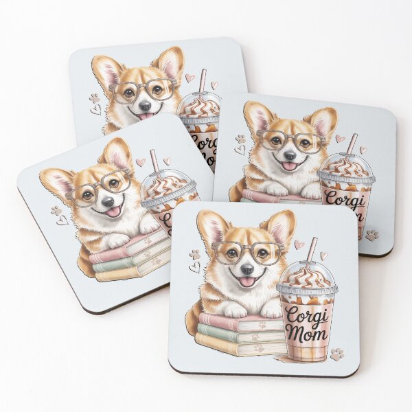 Item preview, Cute Corgi Mom Coffee and Books Dog Lover Cozy Reader Aesthetic designed and sold by tamdevo1.