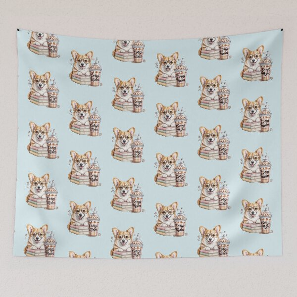 Item preview, Cute Corgi Mom Coffee and Books Dog Lover Cozy Reader Aesthetic designed and sold by tamdevo1.