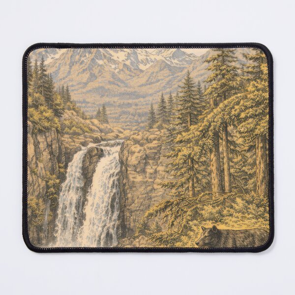 Item preview, Olympic National Park Vintage Travel Poster | Washington Wilderness Wall Art designed and sold by LinePlatePress.