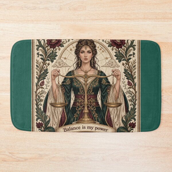 Item preview, Libra Zodiac Woman | Medieval Fantasy Faux Embroidery Art designed and sold by doinitzart.