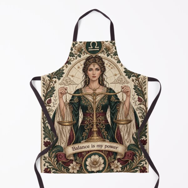 Item preview, Libra Zodiac Woman | Medieval Fantasy Faux Embroidery Art designed and sold by doinitzart.