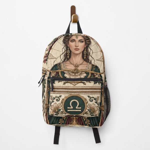 Item preview, Libra Zodiac Woman | Medieval Fantasy Faux Embroidery Art designed and sold by doinitzart.
