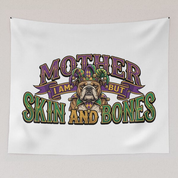 Item preview, lazy bulldog meme funny fat dog mardi gras art designed and sold by ArtDesignTp.