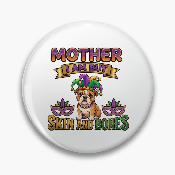 Item preview, chubby bulldog meme mardi gras funny lazy dog art designed and sold by ArtDesignTp.