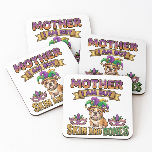 Item preview, chubby bulldog meme mardi gras funny lazy dog art designed and sold by ArtDesignTp.