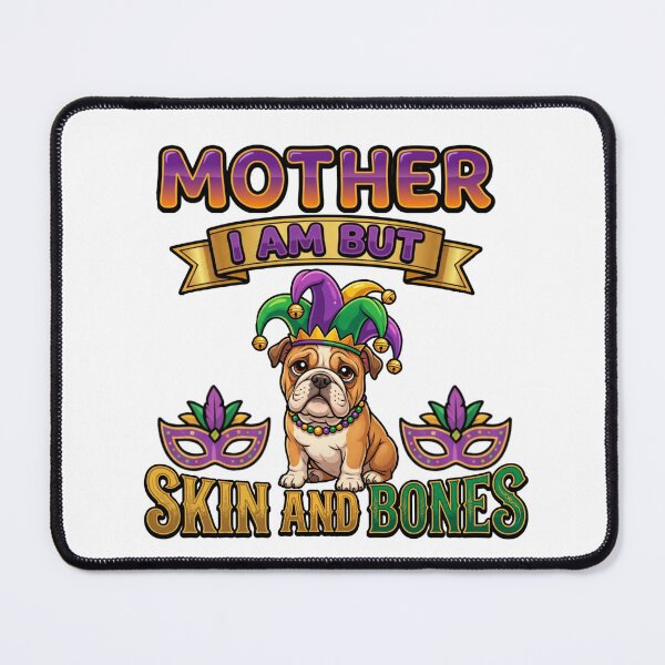 Item preview, chubby bulldog meme mardi gras funny lazy dog art designed and sold by ArtDesignTp.