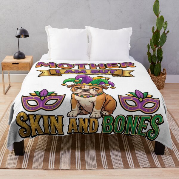 Item preview, chubby bulldog meme mardi gras funny lazy dog art designed and sold by ArtDesignTp.