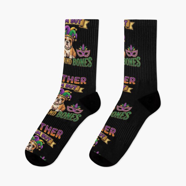 Item preview, chubby bulldog meme mardi gras funny lazy dog art designed and sold by ArtDesignTp.
