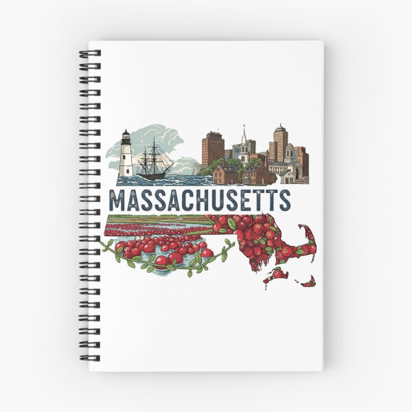 Item preview, Massachusetts Retro State Pride Cranberry & Lighthouse Design designed and sold by NCalNoveltees.