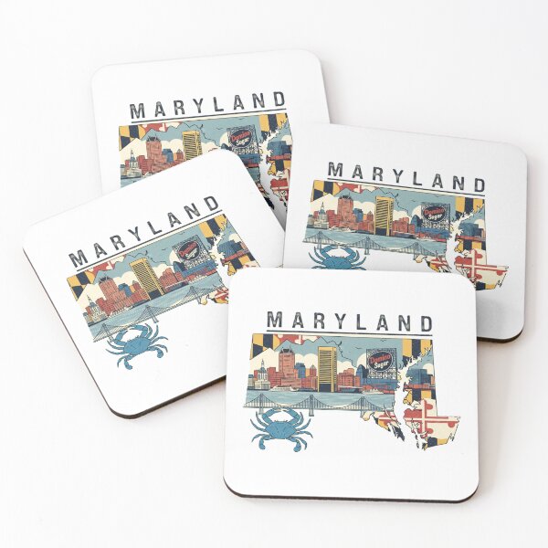 Item preview, Maryland Retro State Pride Blue Crab & Baltimore Design designed and sold by NCalNoveltees.