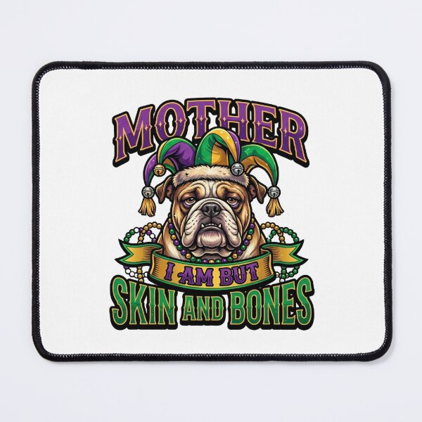 Item preview, fat bulldog meme funny lazy dog mardi gras design designed and sold by ArtDesignTp.