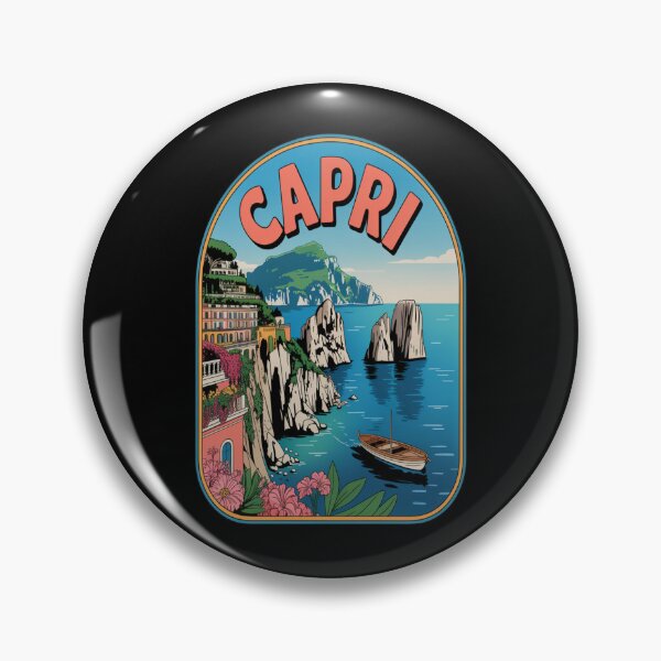 Item preview, Capri Island Vintage Travel Sticker designed and sold by stickercuffs.