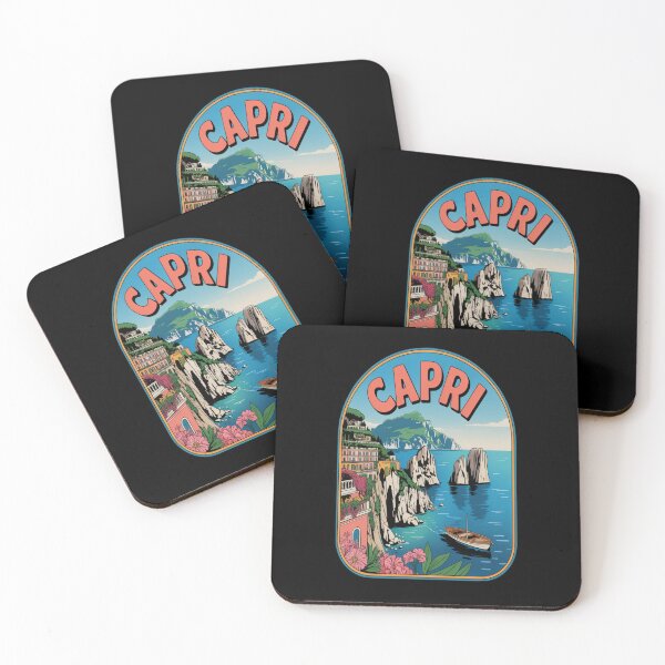 Item preview, Capri Island Vintage Travel Sticker designed and sold by stickercuffs.